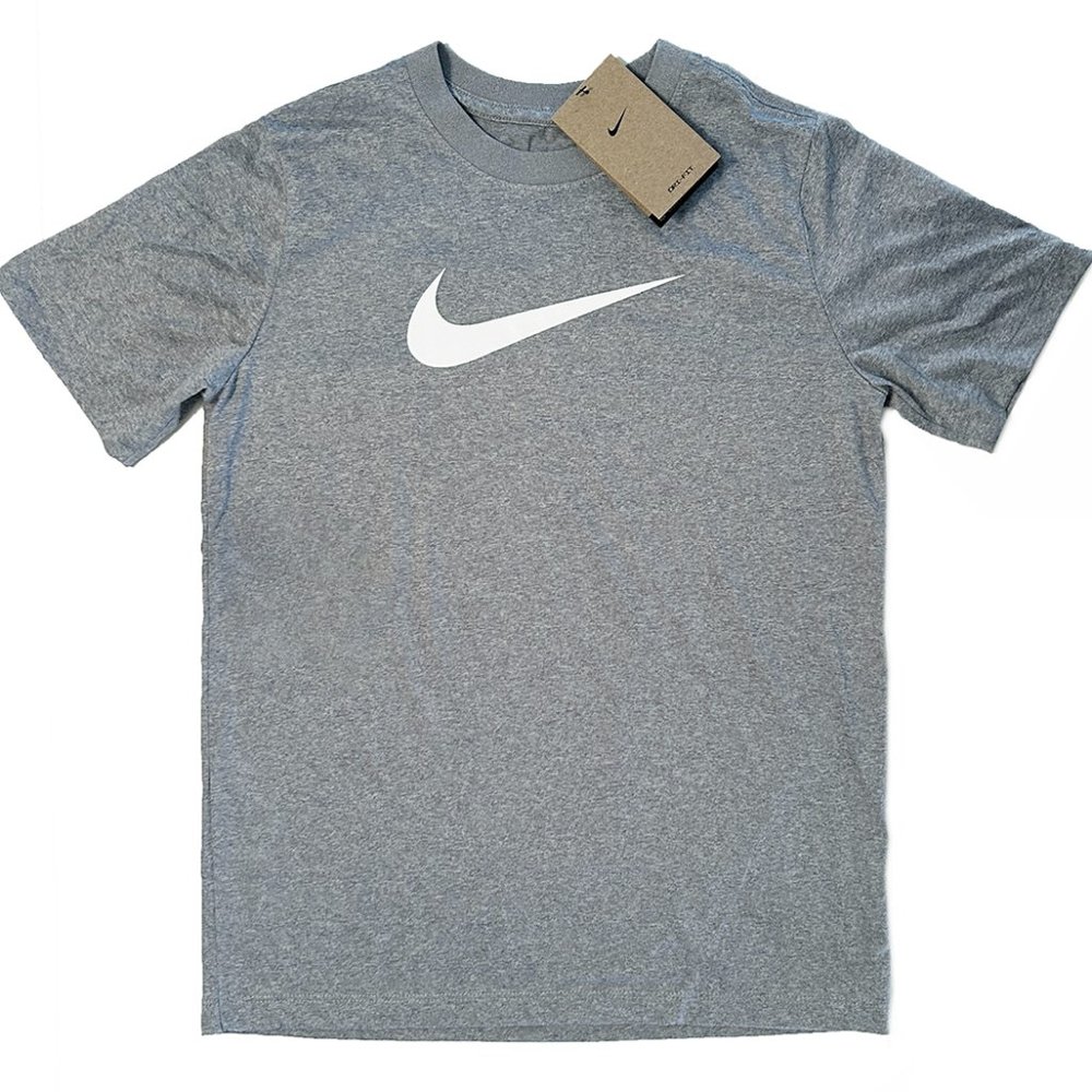 Niki Dri-FIT Boys Heather Grey T-shirt